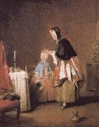 Jean Baptiste Simeon Chardin Dressed in the morning china oil painting artist